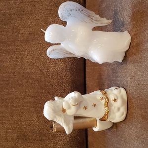 Angel Candle and Ceramic Angel